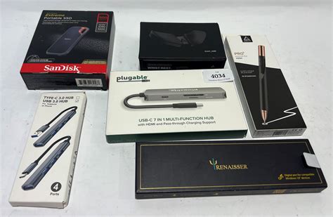 Lot - Assorted Computer Related Accessories including portable SSD etc