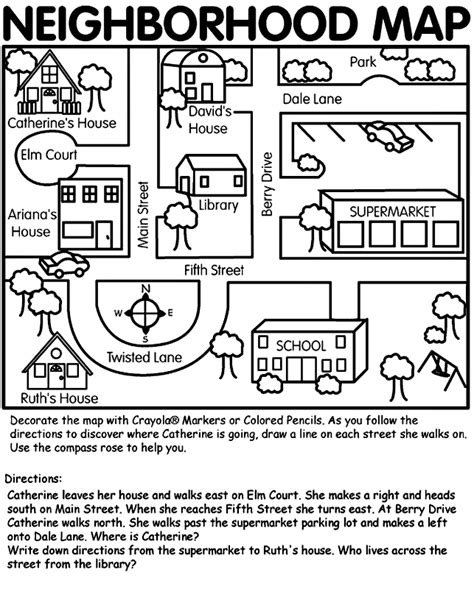 Community Map For Kids Printable