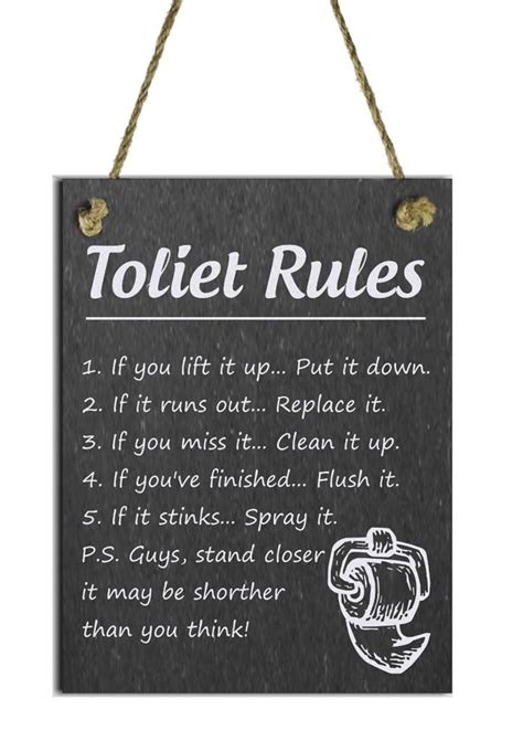 Funny+Toilet+Rules+Signs | Toilet signage, Funny bathroom signs, Funny ...