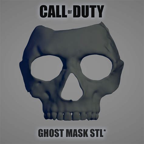 STL file GHOST MASK RILEY CALL OF DUTY MODERN WARFARE COD MW2 👻 ...