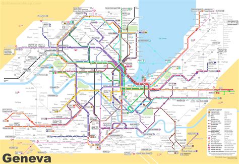 Geneva Tram And Bus Map - Ontheworldmap.com