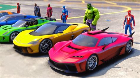 Spiderman CARS Challenge With Superheroes - GTA 5 MODS - en ...