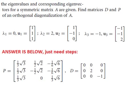 Solved the eigenvalues and corresponding eigenvectors for a | Chegg.com