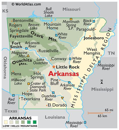 Mapas de Arkansas - Atlas del Mundo