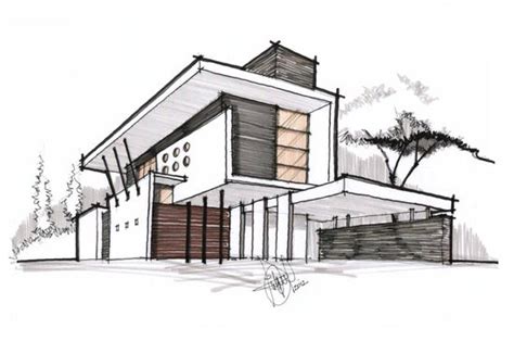 Top 77+ modern architecture house sketch - seven.edu.vn