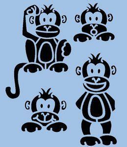 monkey stencil cute!: Stencil Patterns, Stencil Art, Stencil Designs ...