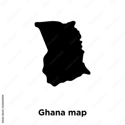 ghana map icon vector isolated on white background, logo concept of ...