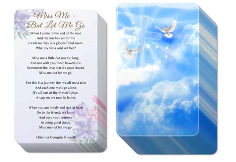 Buy Celebration of Life Prayer Cards for Memorial, (100 Pcs) Double ...