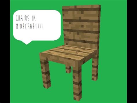 "How To Make A Chair" | Minecraft Quick Tutorial - YouTube