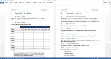 Feasibility Report Outline