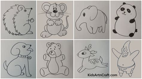 Easy to Draw Cute Animal Drawings for Kids - Kids Art & Craft