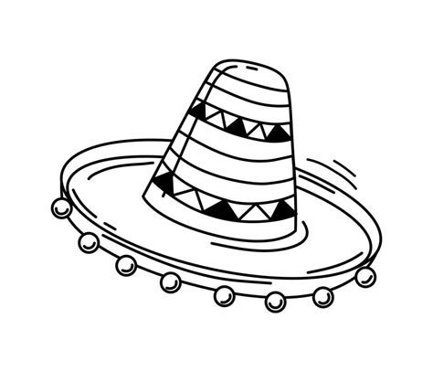 Sombrero Clip Art Black And White