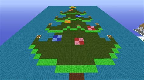 Christmas tree pixel art Minecraft Project