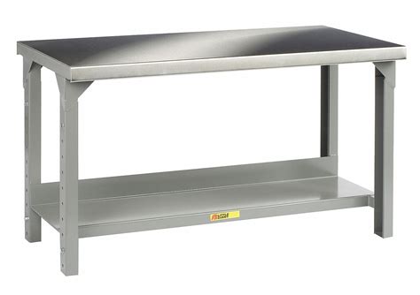 LITTLE GIANT, Adj Ht, Stainless Steel, Workbench - 21E718|WSS2-3048-AH ...