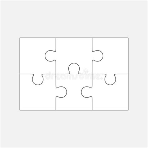 Blank 2x3 Jigsaw Puzzle Pieces