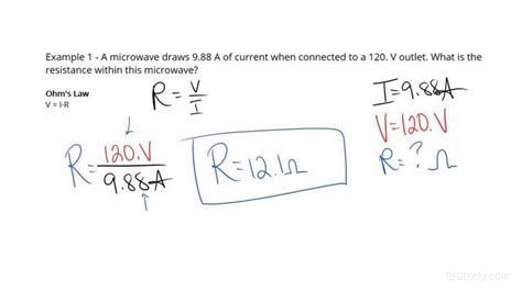 How to Calculate the Resistance Using Ohm's Law | Physics | Study.com