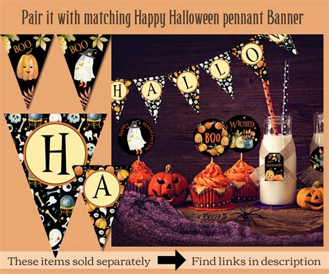 Printable Kids Halloween Party Favors Tags. Cute Halloween - Etsy