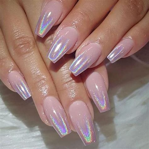 1Box Holographic Powder on Nails Laser Silver Glitter Chrome Nail ...