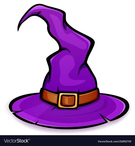 Purple witch hat design Royalty Free Vector Image