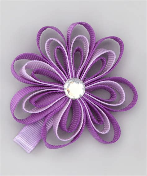 Ribbon Flower clip | ヘッドボード diy, リボン 花, リボン作り