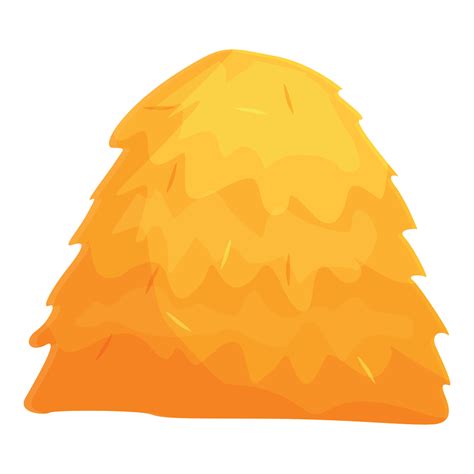 Hay bale haystack icon cartoon vector. Farm stack 14350944 Vector Art ...