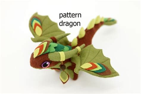 Items similar to Pattern dragon, soft toy ,felt, plush toy, plush ...