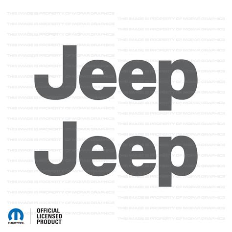 TJ "Jeep" Fender Decals - Single Colors – Mopar Graphics