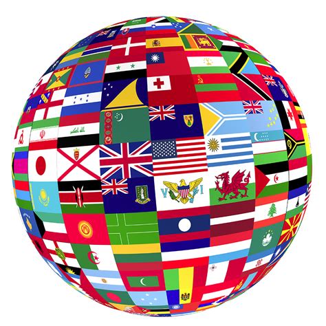 Globe World Map Flags Of The World Clip Art Png 1000x1000px Globe ...