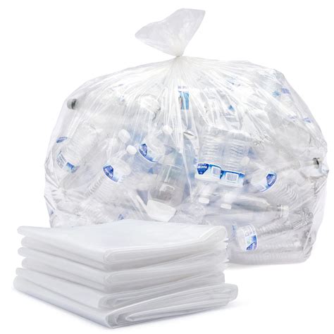 Buy 32-33 Gallon Clear T Bags, (Value Pack 100 Bags w/Ties) Large Clear ...