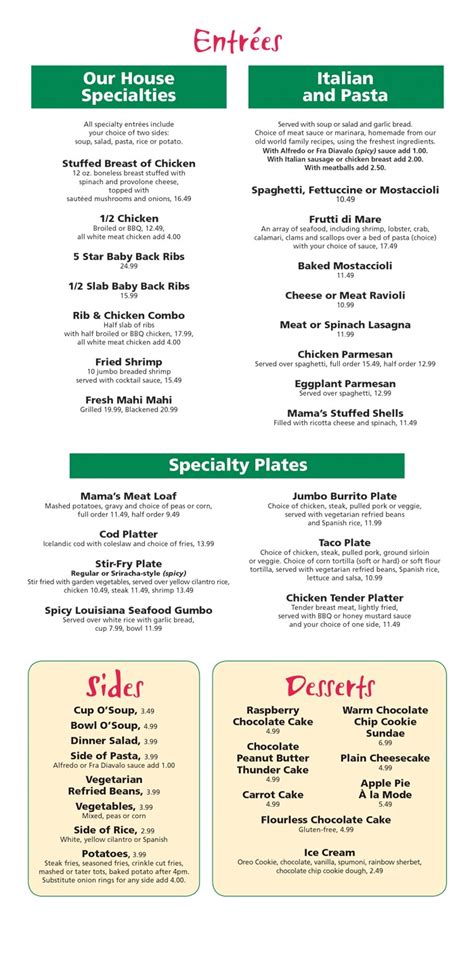 Village Inn Menu | Village Inn Pizzeria