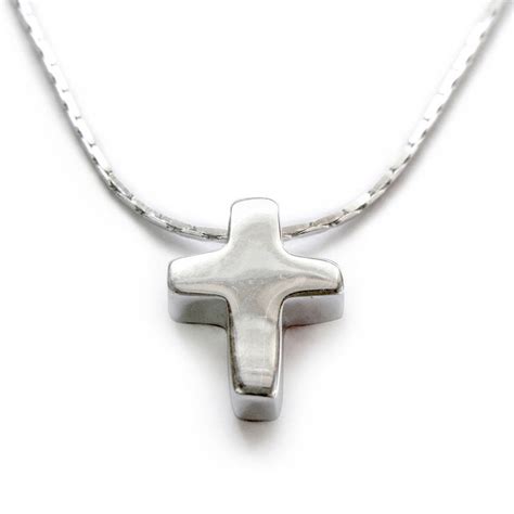 Sterling Silver Christening Cross Necklace By Tales From The Earth