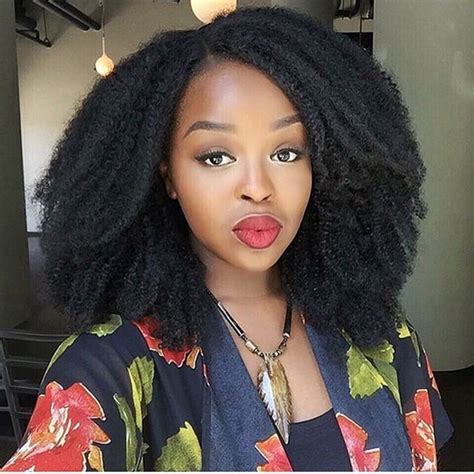 Black Short Afro Kinky Curly Natural Hair Heat Resistant Perruque Afro ...