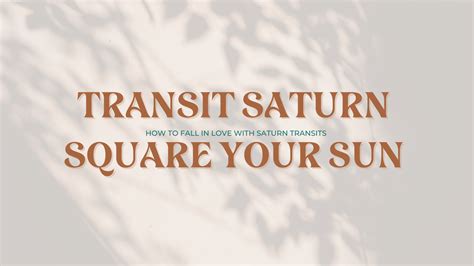 transit saturn square sun