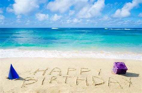 Images: beach birthday | Sign "Happy Birthday" on the sandy beach ...