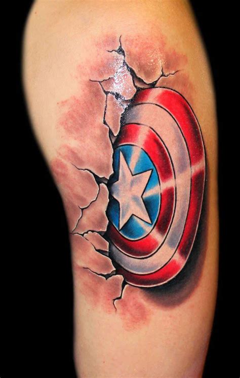 105 Captain America Tattoo Designs and Ideas for Marvel Superhero Fans ...