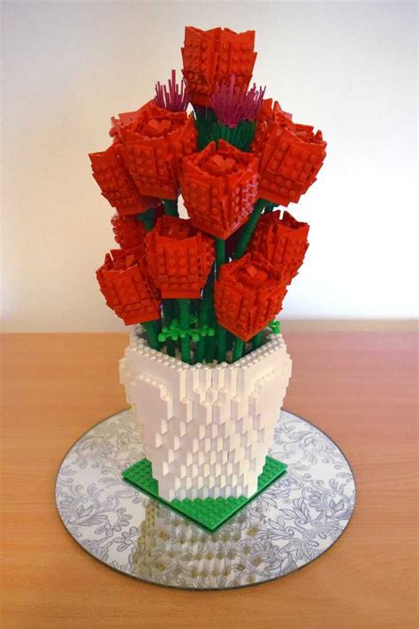 Lego Vase Rose & Thistle | #lego #rose #wedding #flower #vase | http ...