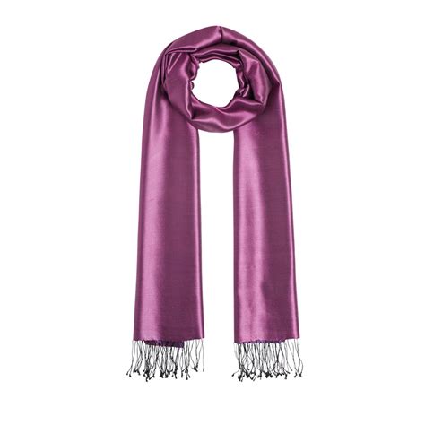 Elegant Purple Reversible Silk Scarf | Ipekevi