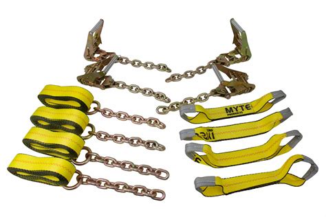 Mytee Products 8 Point Roll Back Vehicle Tie Down Kit with Chain ...