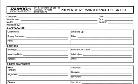 Preventative Maintenance Checklist | Laundry Ledger