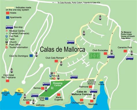 Calas de Mallorca | Street Map | Majorca-(Mallorca)