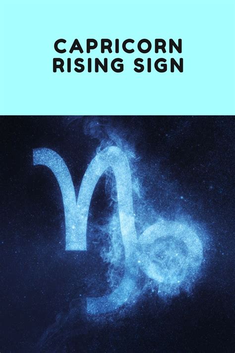 Capricorn rising sign