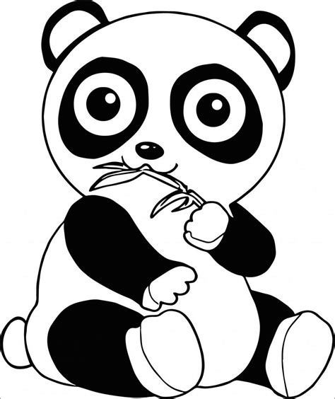 Cute Panda Coloring Page | Panda coloring pages, Bear coloring pages ...