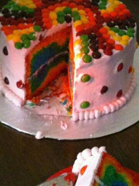 Skittles Rainbow Cake - CakeCentral.com