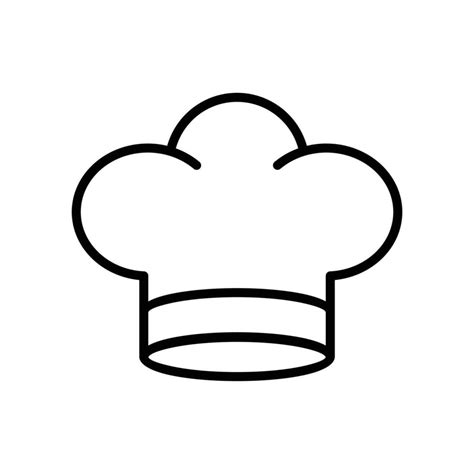 chef hat outline icon 12860845 Vector Art at Vecteezy