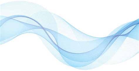 Abstract blue wavy lines on white background - Vector 2303907 Vector ...