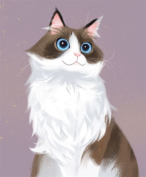 Cats on Behance | Cat drawing, Cat art illustration, Animal drawings