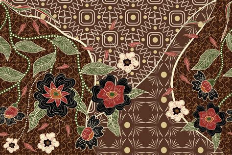 hand drawn batik traditional floral beautiful concept. vintage ...