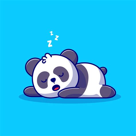 Cute Panda Sleeping Cartoon Vector Icon Illustration. Animal Nature ...