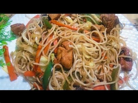 chaumeen recipe|chicken& vegetable chaumeen recipe|spaghetti recipe ...