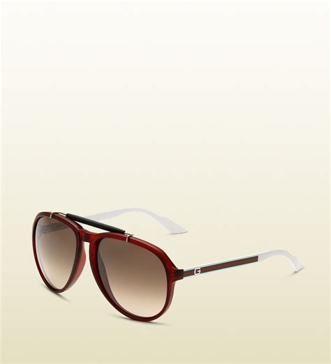 Lyst - Gucci Mens Red Biobased Sunglasses in Red for Men